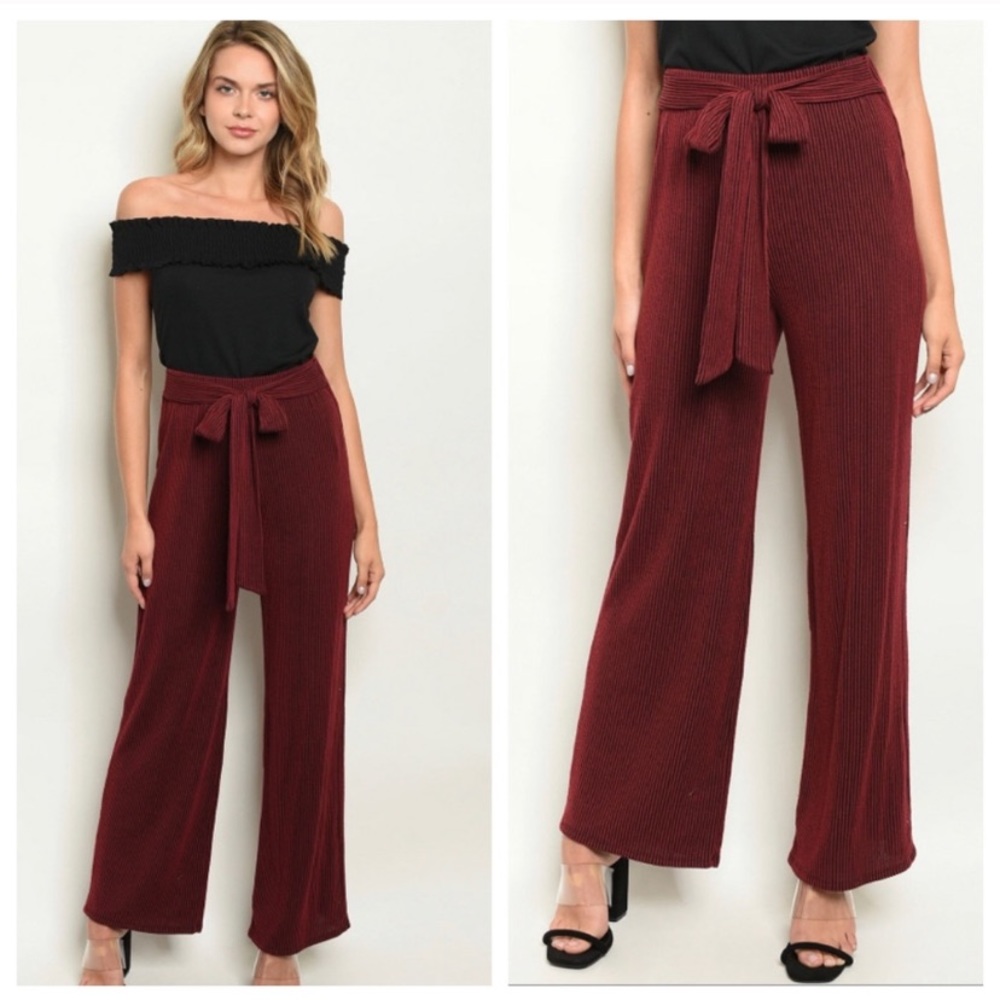 🌟ARRIVED🌟 Burgundy Striped Pants